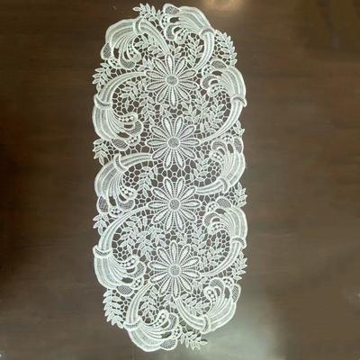 Ausgehöhlter Tischläufer aus Spitze, Tassenuntersetzer, floral bestickte Tischdecke, wiederverwendbar, elegante Tischdeckchen, Tischdecke, Geschirr, Heimdekoration