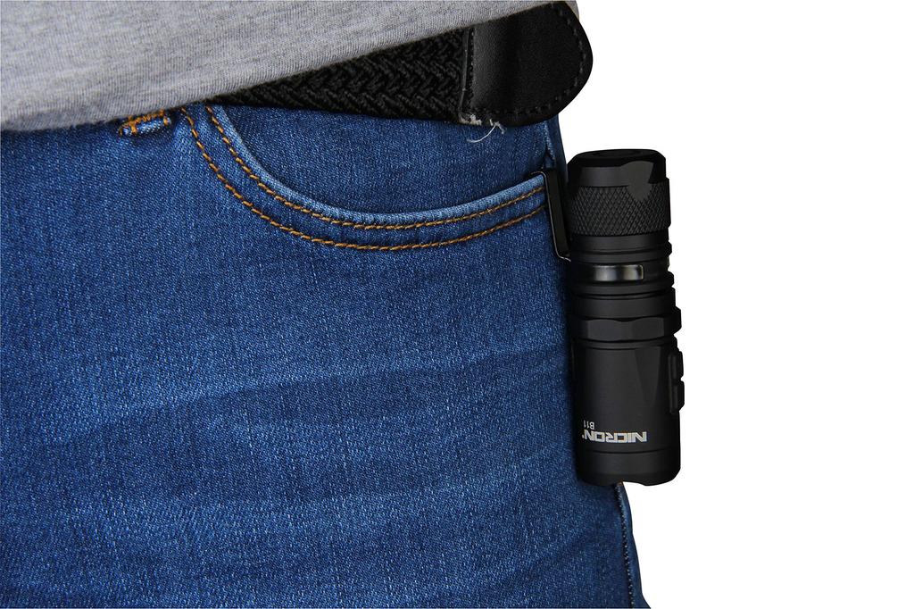 NICRON High Brightness Mini LED Light Brightness Up To 950 4 Brightness Levels IP68 Durable with Aluminum Rotating Dual Black B11, Lumens, Adjustable,