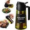 Olive Oil Dispenser,Sprayer for Cooking 2 in 1- Spray and Pour,Dark Green Glass Oil Bottlewith Stickers,16oz/470ml Oil Sprayer 6