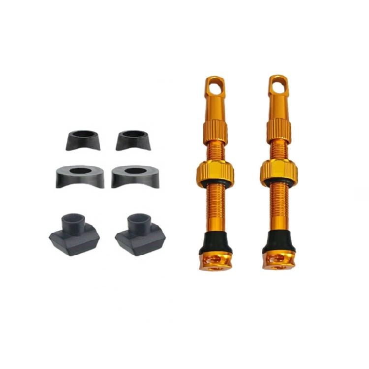 Легко устанавливаемые алюминиевые вакуумные клапаны-насадки для бескамерных шин велосипедов, алюминиевые велосипедные клапаны для любителей велоспорта золотой