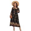 India-Middle East Plus Size Women's Spring Dress - Loose, Slimming Long Maxi for Malaysia