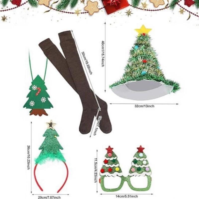 Erwachsene Damen Weihnachten Grüner Elf Weihnachtsbaum Kleid Hut Sets Neujahr Cosplay Kostüme Performance Rollenspiel Outfit