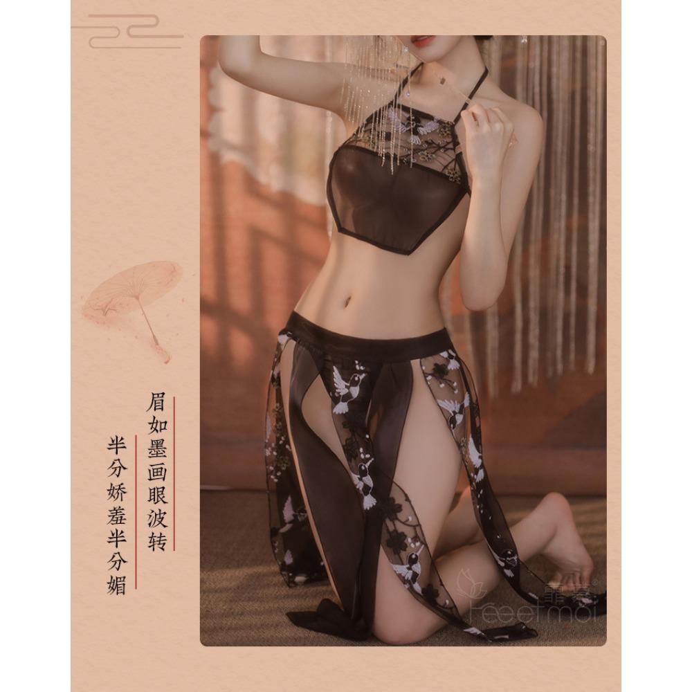 Sexy Lingerie Hanfu Seduction Pajamas Pure Desire Uniform Bed Hot Flirting Antique Suit Passion Belly Pocket