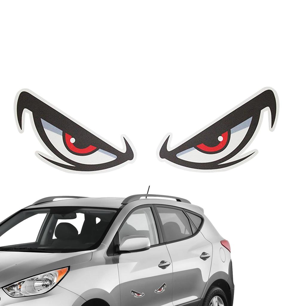 Reflective Eyes Stickers for Cars | 3D Stereo Eye Decal Stickers, Car Reflective Stickers,
