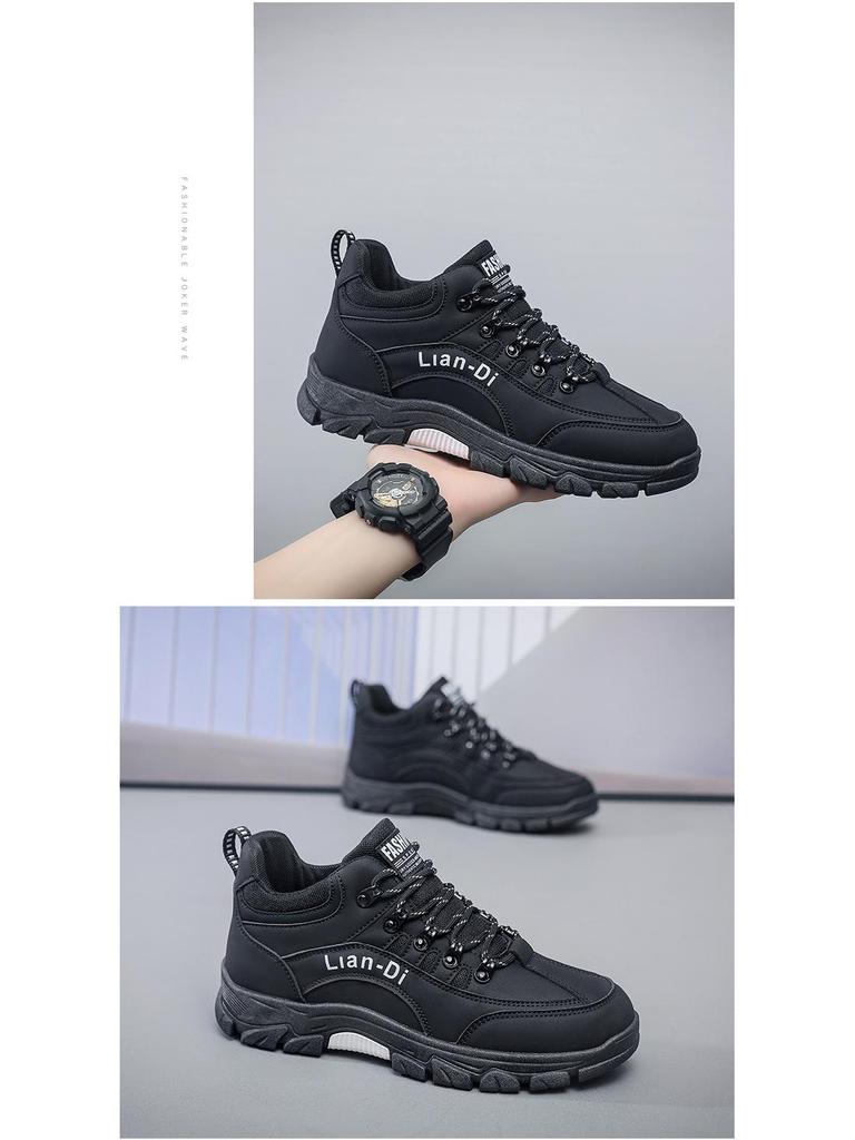 2025 Spring Men's Casual Outdoor Work & Hiking Shoes - Large Size British Style All-Match Daddy Shoes