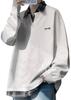 Bligo Long Sleeve Checked Oversized Loose Layered Solid Long Everyday Men's Sweatshirt, Autumn/Winter, V-Neck, Popular, Casual, Fit, Comfortable,