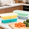 2pcs 4Grid Silicone Freezer Mold With Lid Refrigerated Food Storage Box Food Box Ice Tray Mold Ice Box Fresh-keeping Box