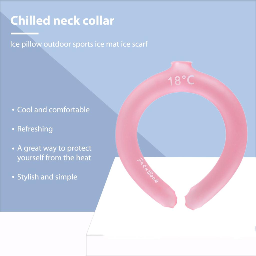 I-cy  Neck Tube Cool Neck Band Reusable Summer Outdoor Sports Running Cold Collar Ice Cushion Chill Massage 150ML