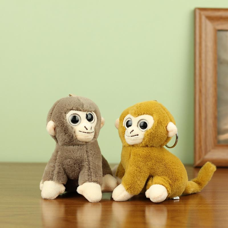 New Cute Plush Monkey Doll Toy Monkey Doll Keychain Pendant Bag Car Key Charm Stuffed Animal Doll Toys Children'S Birthday Gift