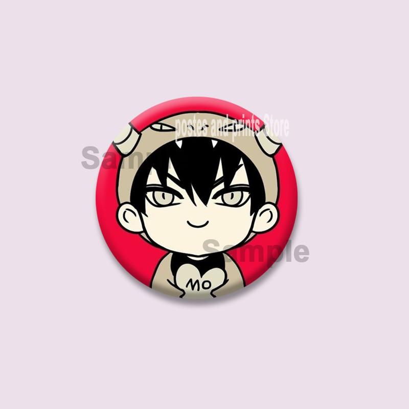 Manhwa BL Coreano Spilla a Moneta Cartone Animato Spille di Plastica Cartone Animato Mo Guan Shan He Tian Spilla Gioielli Regalo Zaino Cappello Accessori per Risvolto
