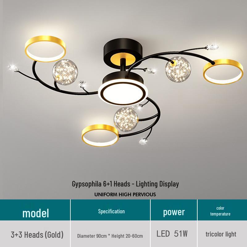 Modern Starry Sky Chandelier: Stylish Ceiling Light for Living Rooms, Bedrooms & Cafes