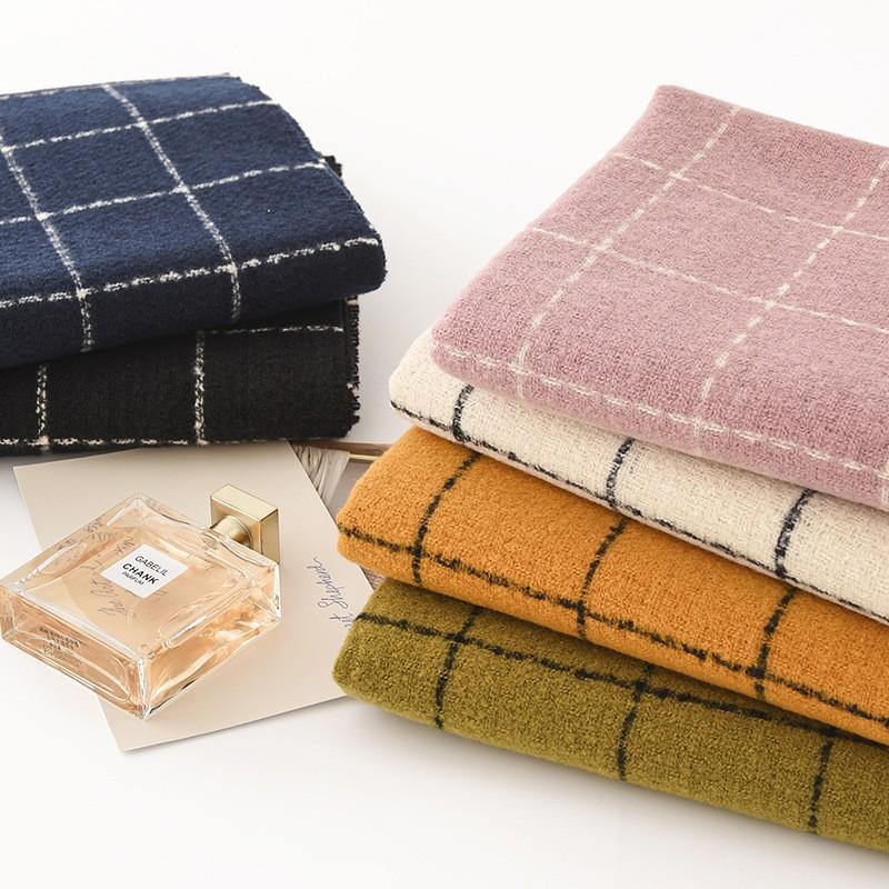 Plaid Scarf Women's Winter New Korean Version Versatile Imitation Cashmere Scarf Couple's Warm Shawl Men's Autumn and Winter