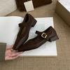 Fashion Retro Comfort Ballet Shoes Female Casual Daily Low Heel Loafers Luxury Buckle Strap Ladies Flats Mary Janes Shoes Party Pumps