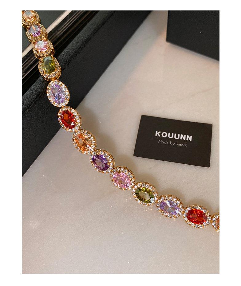 Zircon Oval Buckle Bracelet - Exquisite Niche Design, Light Luxury Jewelry