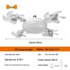Integrated LED Ceiling Fan Light with E27 Screw for Restaurants and Homes