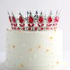 Beautiful Crystal Large Crown Cake Topper Crown Cake Topper for Gril Birthday Party Princess Queen Cake Decorations