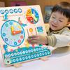 Bambini Dinosauro Calendario in Legno Orologio Giocattoli Educativi Montessori Apprendimento Educativo Ora Meteo Settimana Cognitivo Parish Giocattoli