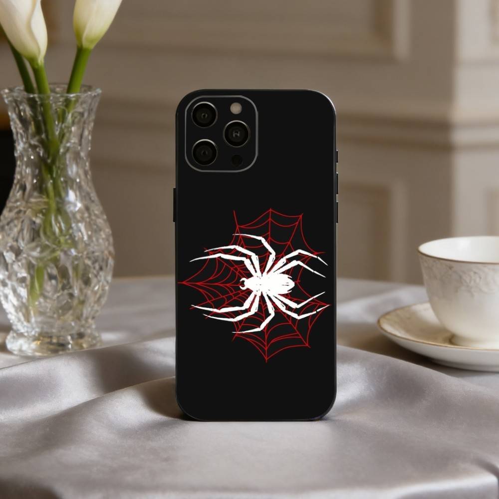 S-Spider W-web P-pattern Phone Case Silicone Soft For IPhone 17pro 16 15 14 13 12 11 X XR Plus Pro Max Plus