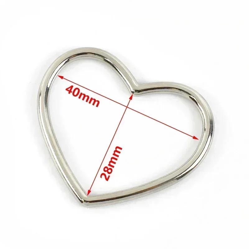 Meetee 5-20Pcs Metal O Ring Buckles Webbing Belt Clasp Dog Collar Connector Hanger Heart Loop Hooks DIY Hardware Accessories