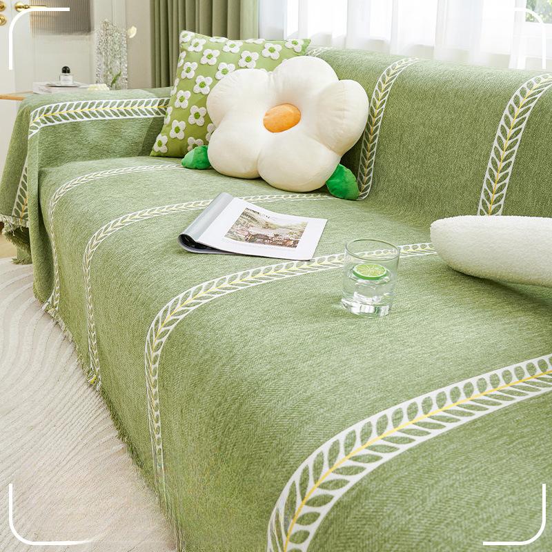Chenille Sofa Cover Towel Full Covered Four Seasons Universal Simple Sofa Cushion Non-Slip Anti-Scratching Leather Sofa Cover