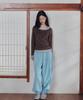Okkitteu Fleece Balloon Jogger Pants Sky Blue