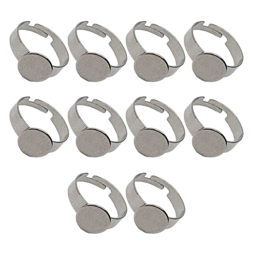 10 Stück Verstellbare Edelstahl Ringrohlinge Edelstahl Verstellbare Ringrohlinge Für DIY Schmuckliebhaber