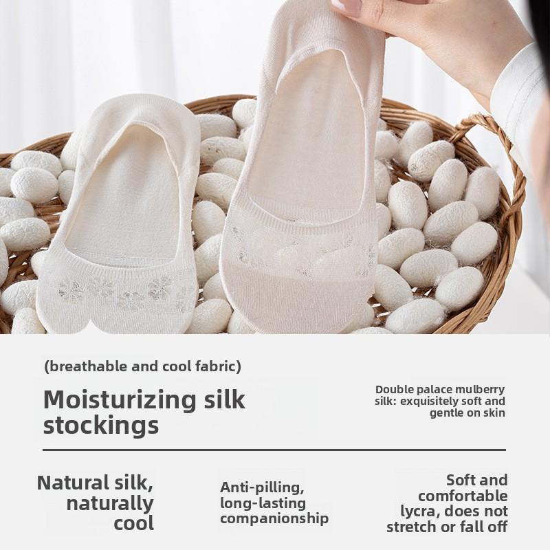 Silk Stockings for Children with Ultra-thin and Cool Feel, with Openwork and Invisible Design, Anti-slip and Non-slippery, No Heel Separation.