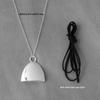 Half-moon hollow pendant necklace