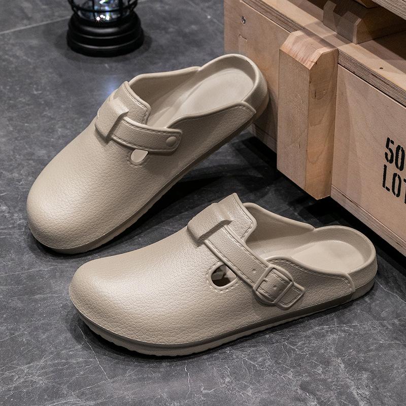 Fashion Womens Summer EVA Toe-Cover Slides Slip-On Cloud Comfort Slippers Lightweight Breathable House Shoes Beach Home Quick-Dry Design