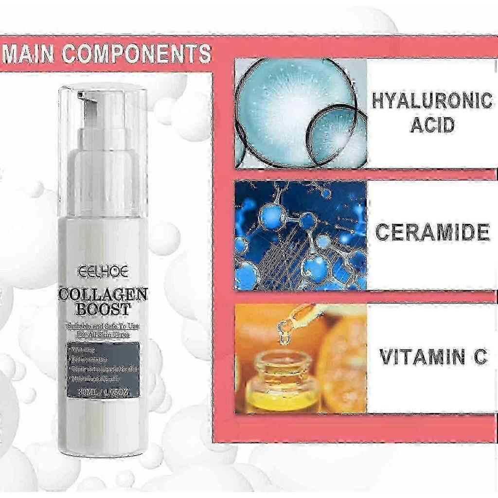 3PCS Collagen Boost Anti Aging Serum Set, Collagen Anti-Wrinkle Cream, Firming & Hydrating, Reduces Fine Lines & Wrinkles, for Men & Women