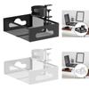 No Drill Under Desk Storage Rack Carbon Steel Under Desk Organizer Clamp-On Document Tray  School