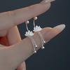 1Pair Lotus Tassel Earrings Femininity Screw Flower Earrings Elegant and Elegant Daily Style Women's Jewelry