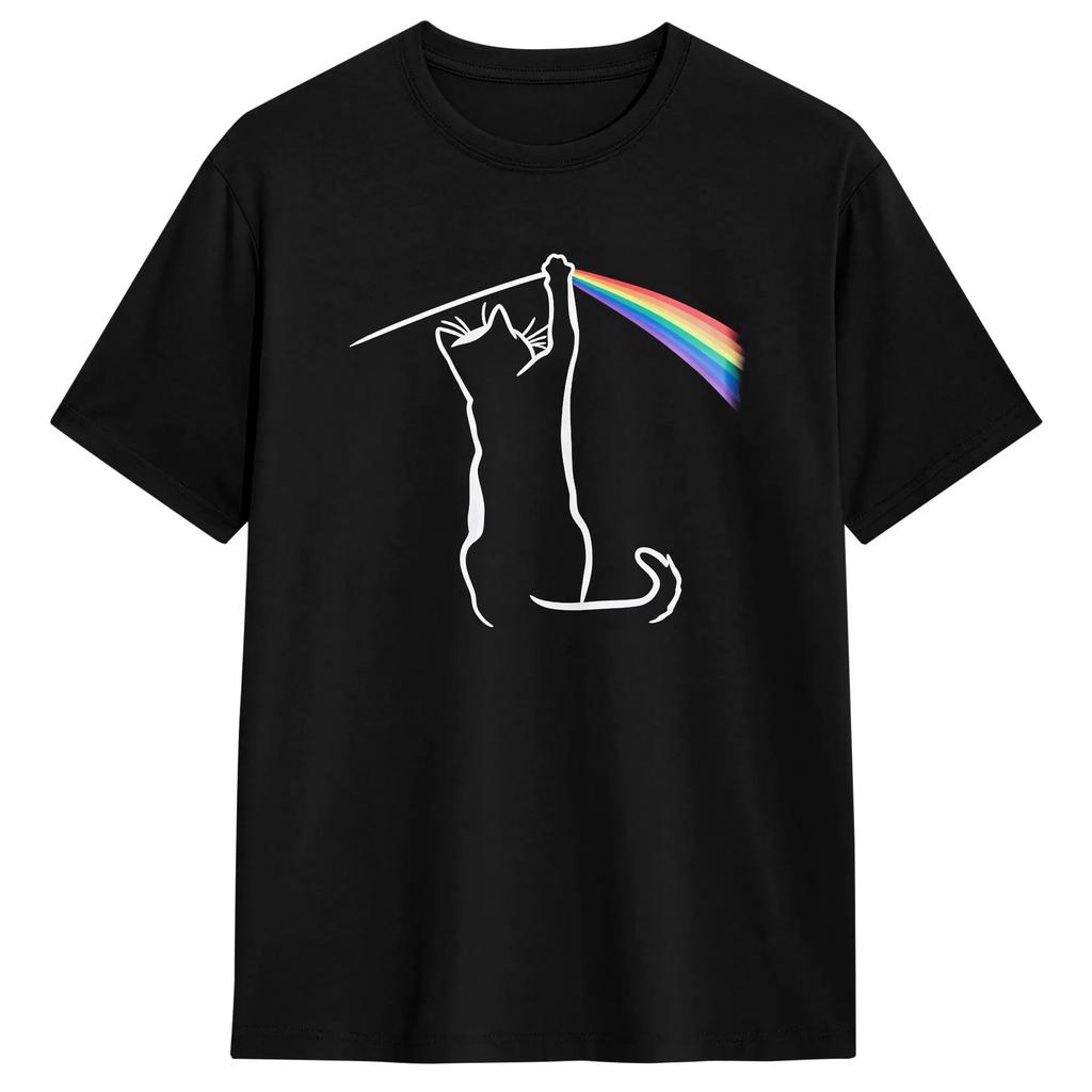 Oversized T Shirt Cat Stack Rainbow Lesbian Gay Pride Ally Lgbt 100 Cotton Tshirts Fashion Tshirt For Unisex Summer Top Tees