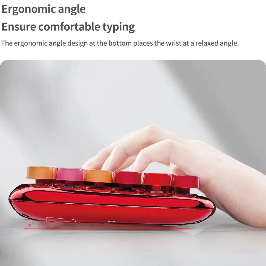 LUSC Mechanical Bluetooth Keyboard,Bluetooth and Wired Connection Methods,light and Charge,for Tablets, Desktops,laptops