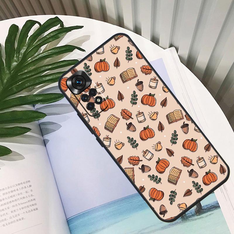 Autumn Leaves Pumpkin Halloween Funda For Xiaomi Redmi Note 13 10 11 12 14 15 Pro Plus Case For Redmi 15C 12C 13C 14C 10C 15