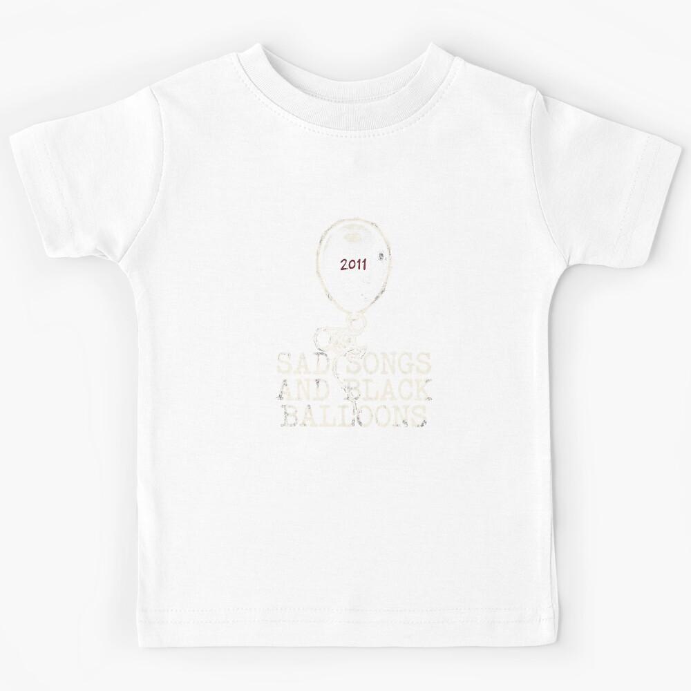 Emo Grunge Black Balloon 2011 Sad Songs Graphic Kids T-Shirt 130
