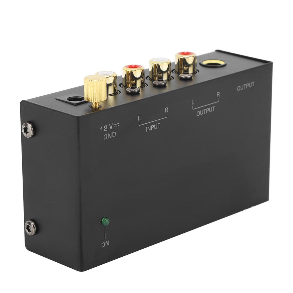 Phono-Vorverstärker AC Metall 100–240V Schallplattenspieler Vorverstärker für Plattenspieler Vinyl-Schallplattenspieler
