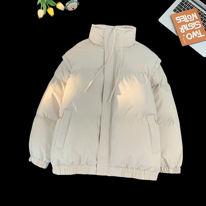 Cotton Clothes Men and Women with The Same Models of Winter Tide Couples Paragraph Sleeve Removable Vest Leisure Jacket Fashion Casual Jacket