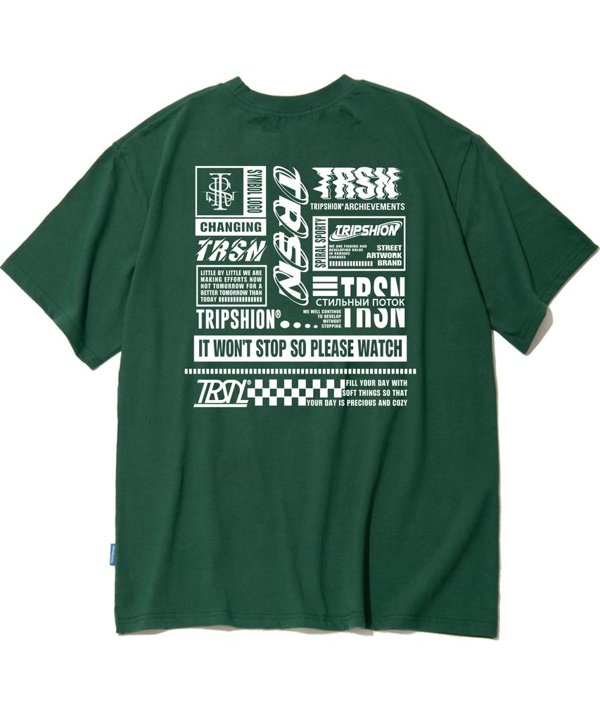 TRIPSHION Big Logo Compil Graphic T-Shirt - 8 Colors (Type B)