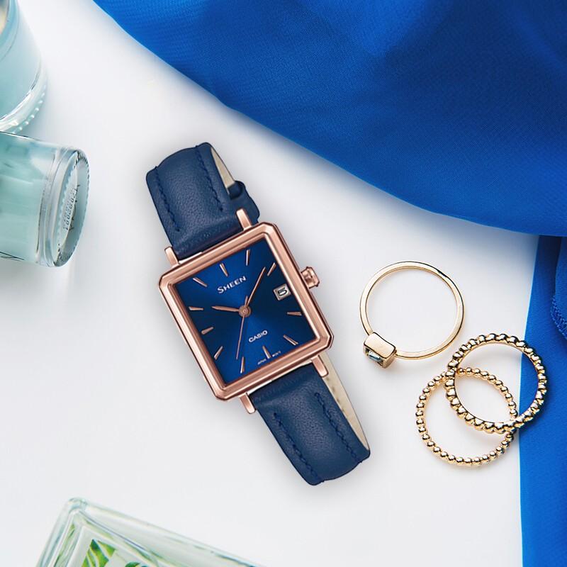 CASIO Women's SHEEN Blue Watch SHE-4537GL-2A SHE-4537GL-2A