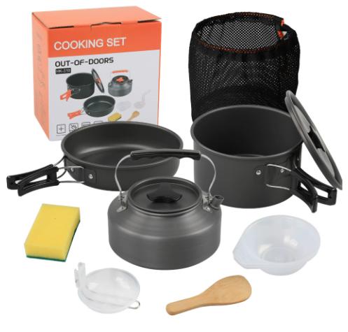 Oem Outdoor Water Kettle Camping And Picnic Equipment Complete Set Of Pots Portable Butane Stove For Outdoor Tea Brewing Pot
