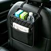 Leather Car Seat Back Organizer: Multi-Pocket Hanging Storage Bag