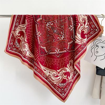 90cm Travel Sunscreen Versatile Large Square Scarf Shawl Headscarf Neck Protection Scarf Decoration For All Seasons