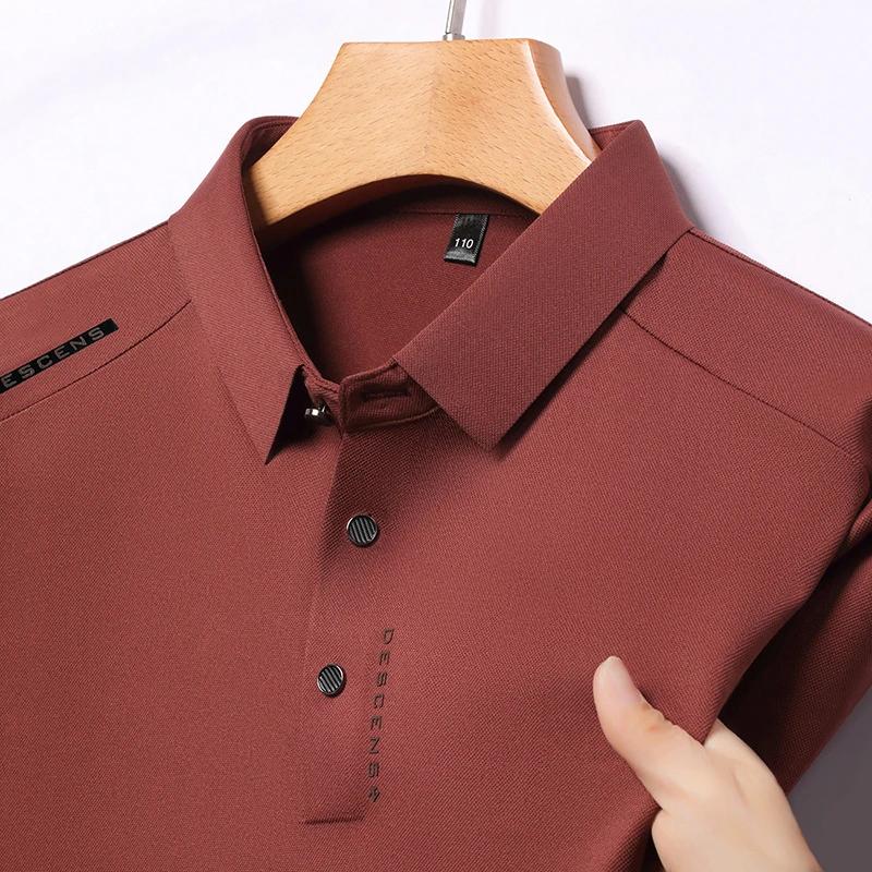 New Men's Casual Fashion Printed Short Sleeve Polo Shirt Anti Wrinkle Breathable Comfortable Summer Versatile T-shirt