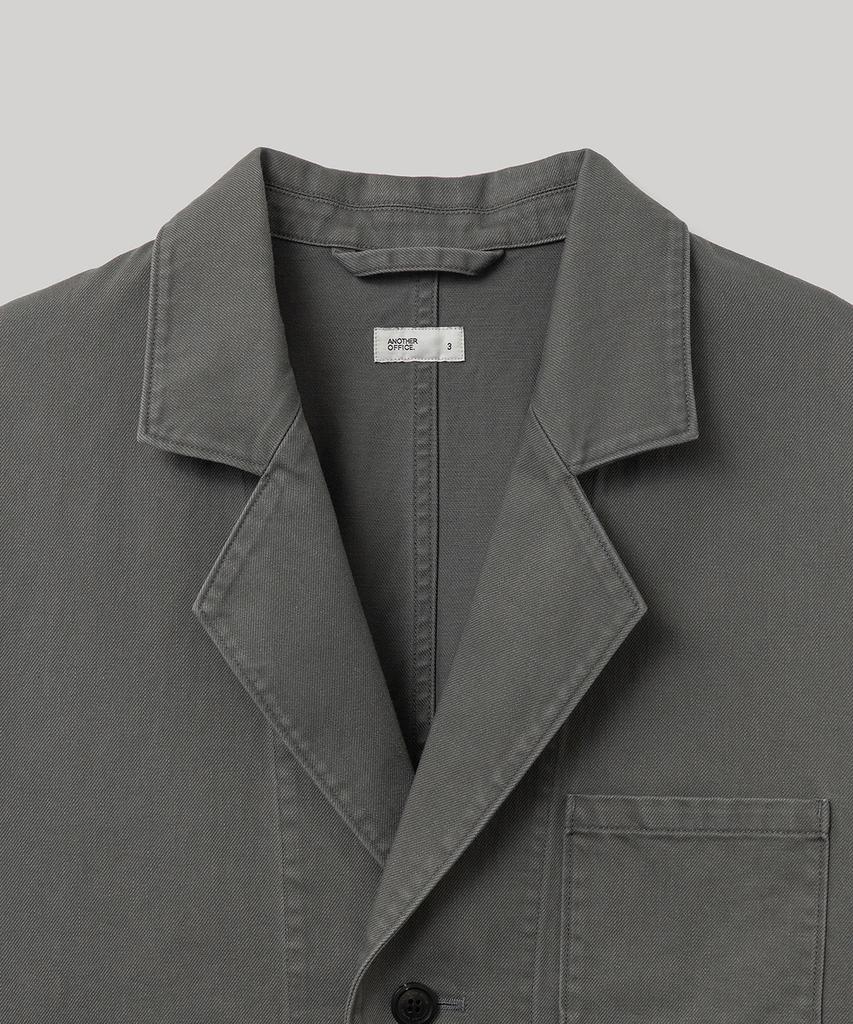 Another Office French Drill 3 Button Jacket (Smoky Gray)