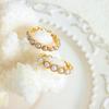 Chinese Retro Gypsophila Shell Bead Ring: Luxurious, Non-Fading Titanium Steel Jewelry for Women