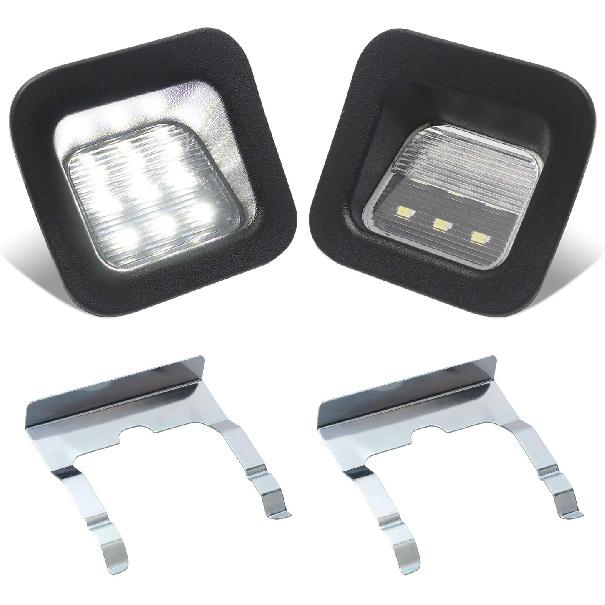 

RUXIFEY LED License Plate Lights with Metal Retainer Clips Compatible with 2003-2018 Dodge Ram 1500 2500 3500, 6000K White