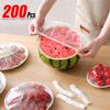 200Pcs Reusable Stretch Food Covers - Made From Durable, Food-Grade Plastic, These Covers Are Stretchable And Tear-Resistant, Keeping Food Fresh