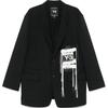 Appliqué Loose Long Sleeve Jacket Men Jackets Black JM3358