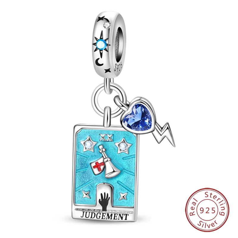 Charms Kupfer Tarotkarte Rad des Schicksals Gerechtigkeit Der Kaiser Anhänger Passend für Armbänder Halskette DIY Schmuck